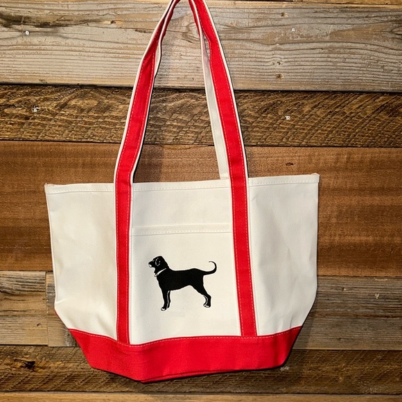 The Black Dog Bags The Black Dog Marthas Vineyard Canvas Red Tote